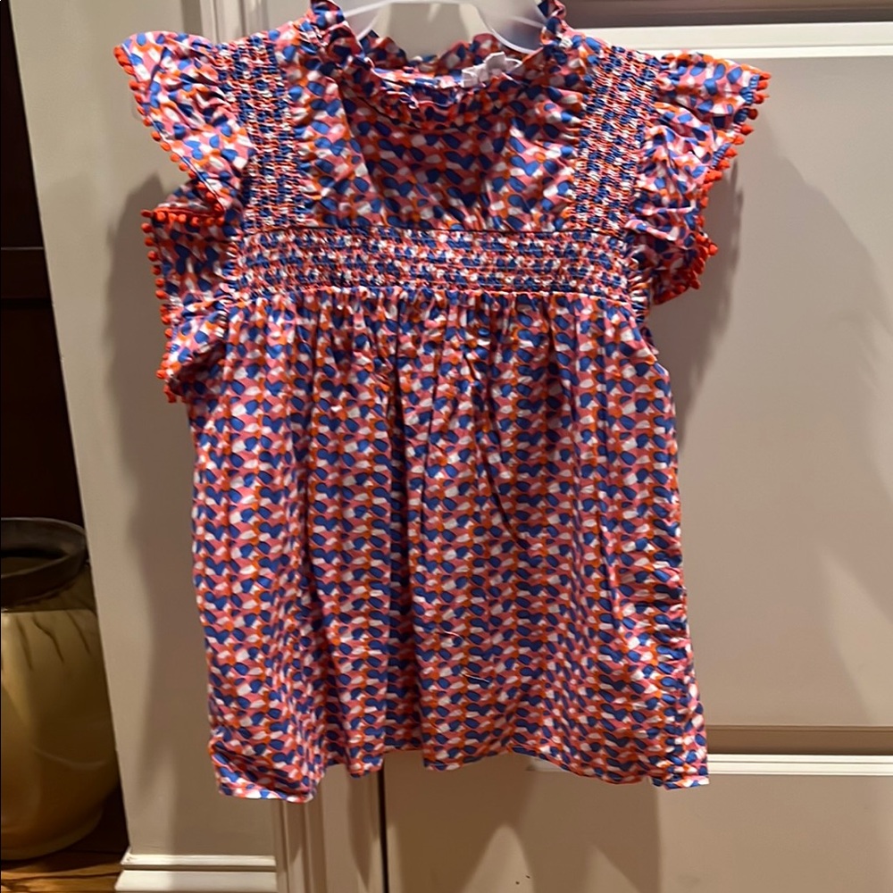 THML Red and Blue Patterned Blouse